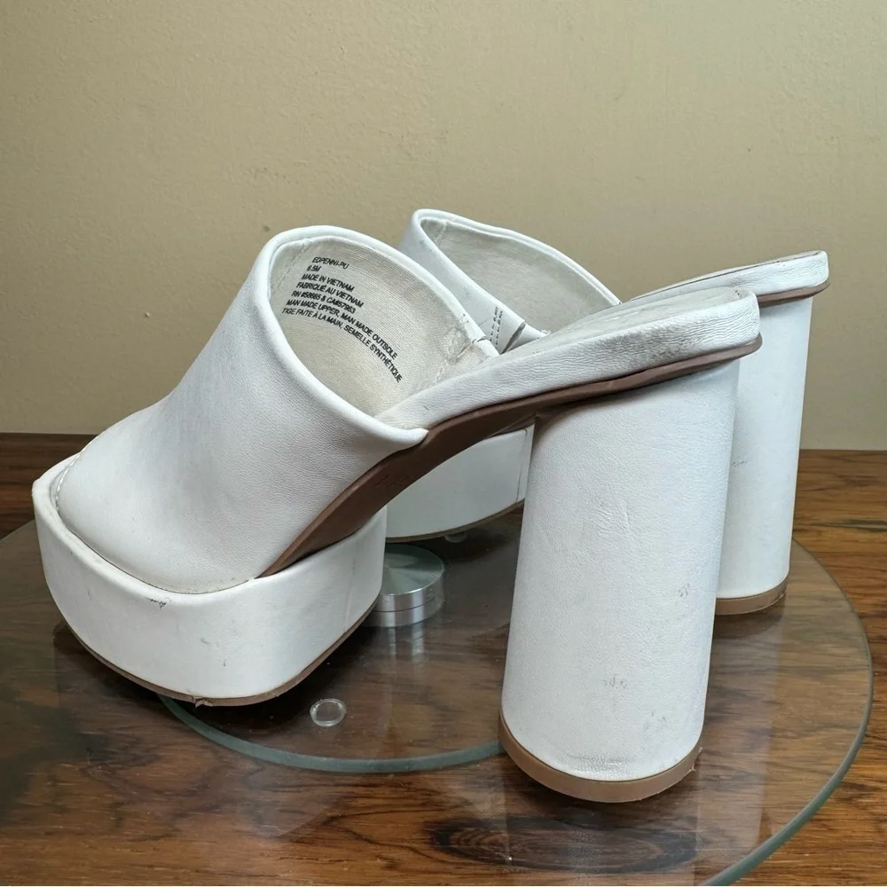 OPEN EDIT Penni Platform Slide Sandal In Ivory